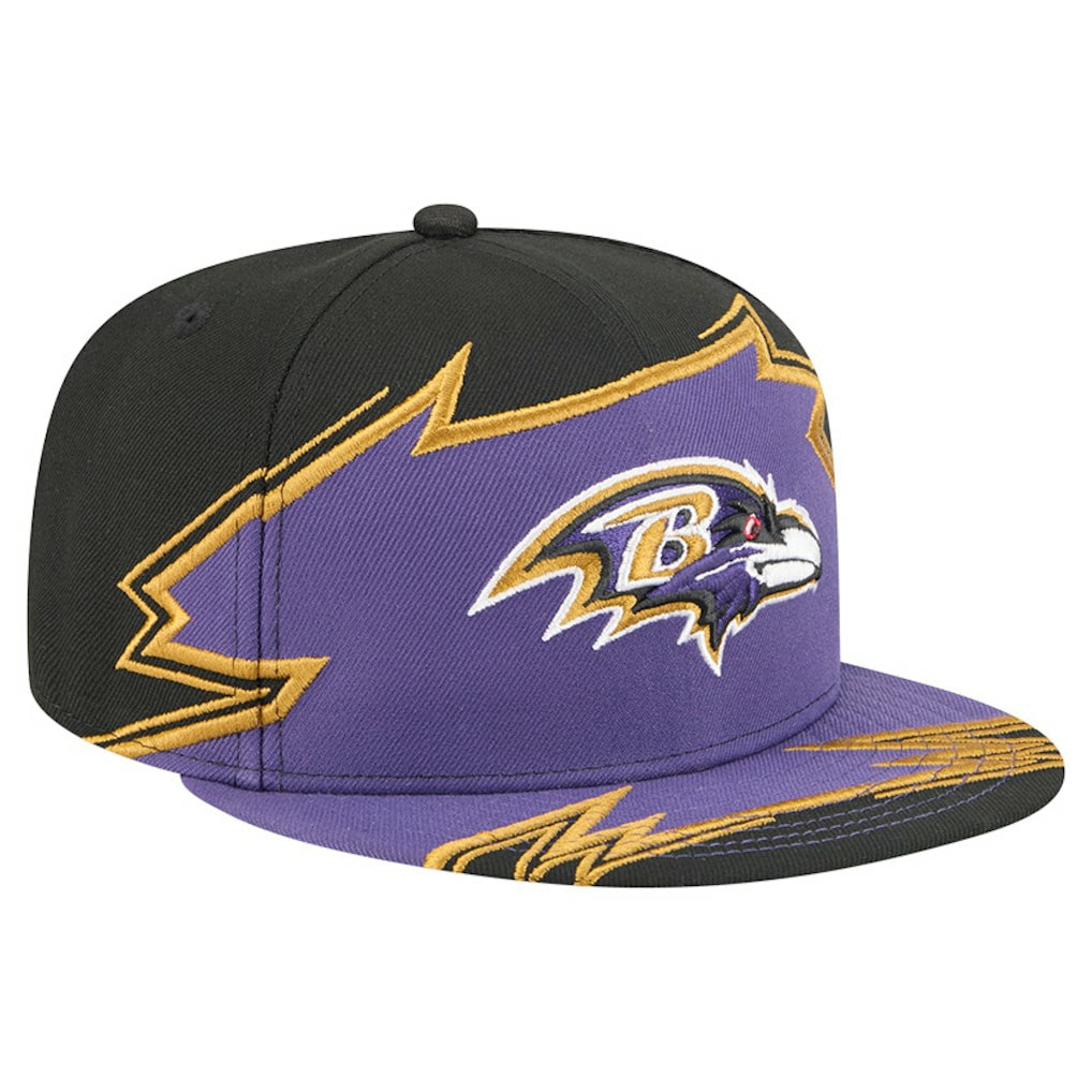 Baltimore Ravens New Era Break 59FIFTY Fitted Hat - Black/Purple - NFL