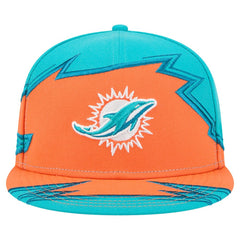 Miami Dolphins New Era Break 59FIFTY Fitted Hat - Aqua/Orange - NFL
