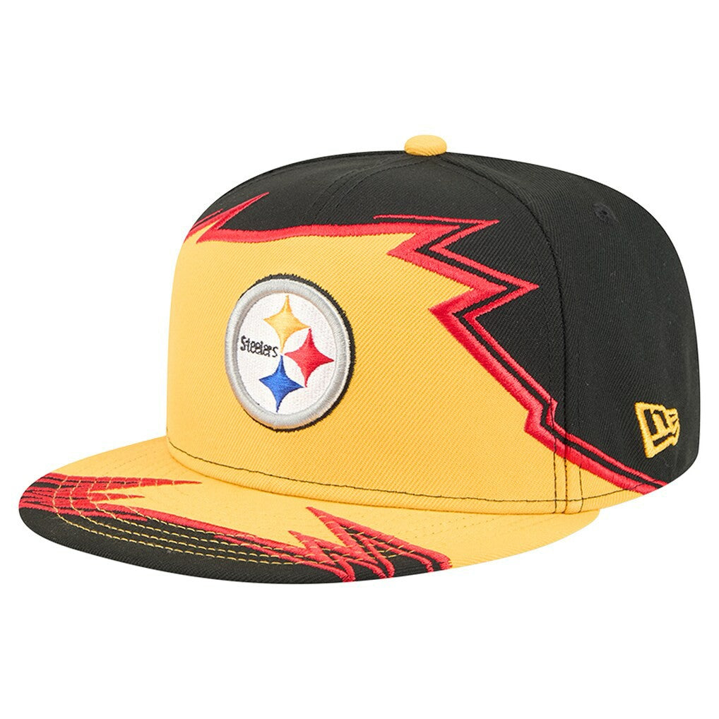 Pittsburgh Steelers New Era Break 59FIFTY Fitted Hat - Black/Gold - NFL