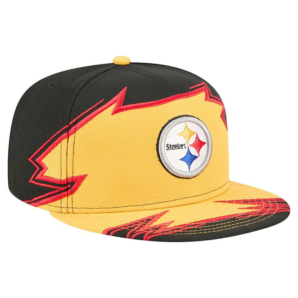 Pittsburgh Steelers New Era Break 59FIFTY Fitted Hat - Black/Gold - NFL