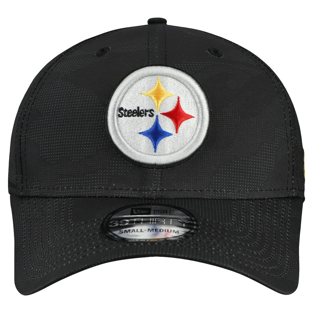 Pittsburgh Steelers New Era Tonal Camo 39THIRTY Stretch Fit Hat - Black - NFL