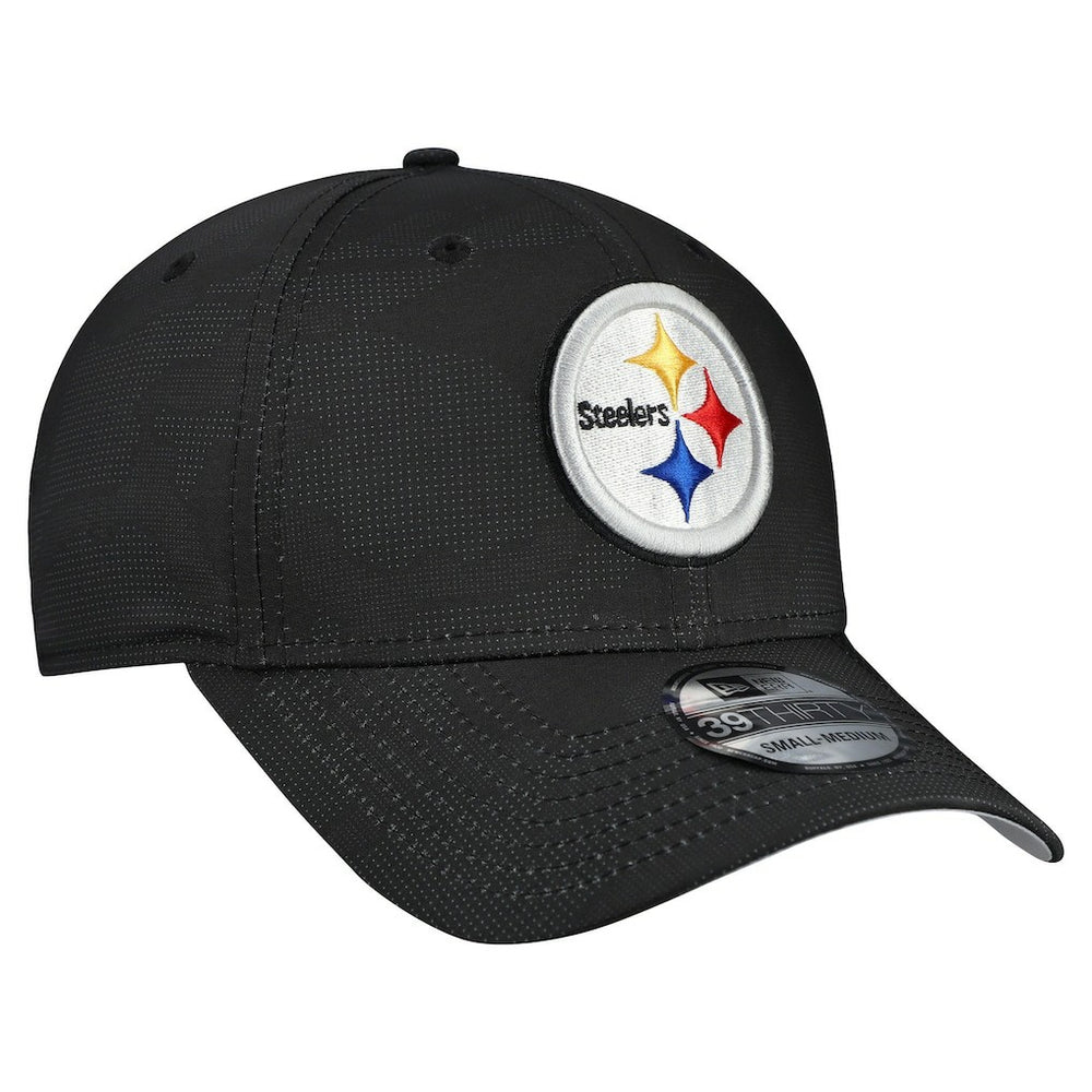 Pittsburgh Steelers New Era Tonal Camo 39THIRTY Stretch Fit Hat - Black - NFL