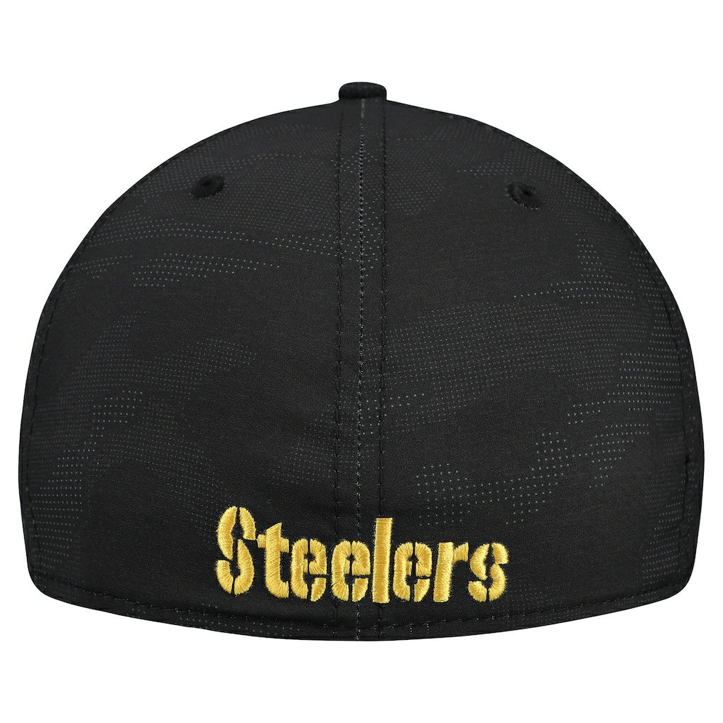 Pittsburgh Steelers New Era Tonal Camo 39THIRTY Stretch Fit Hat - Black - NFL