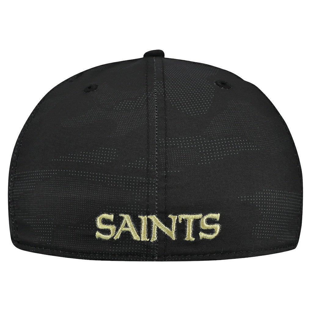 New Orleans Saints New Era Tonal Camo 39THIRTY Stretch Fit Hat - Black - NFL