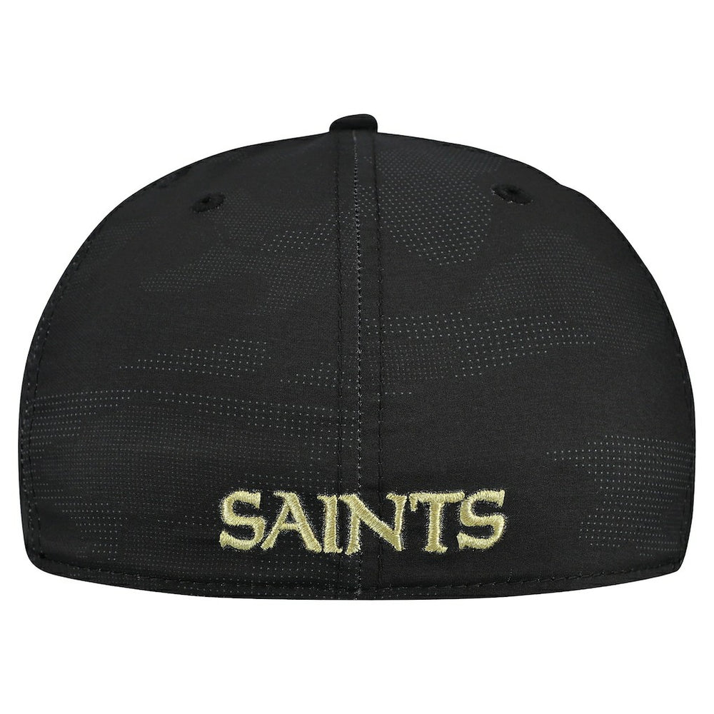 New Orleans Saints New Era Tonal Camo 39THIRTY Stretch Fit Hat - Black - NFL