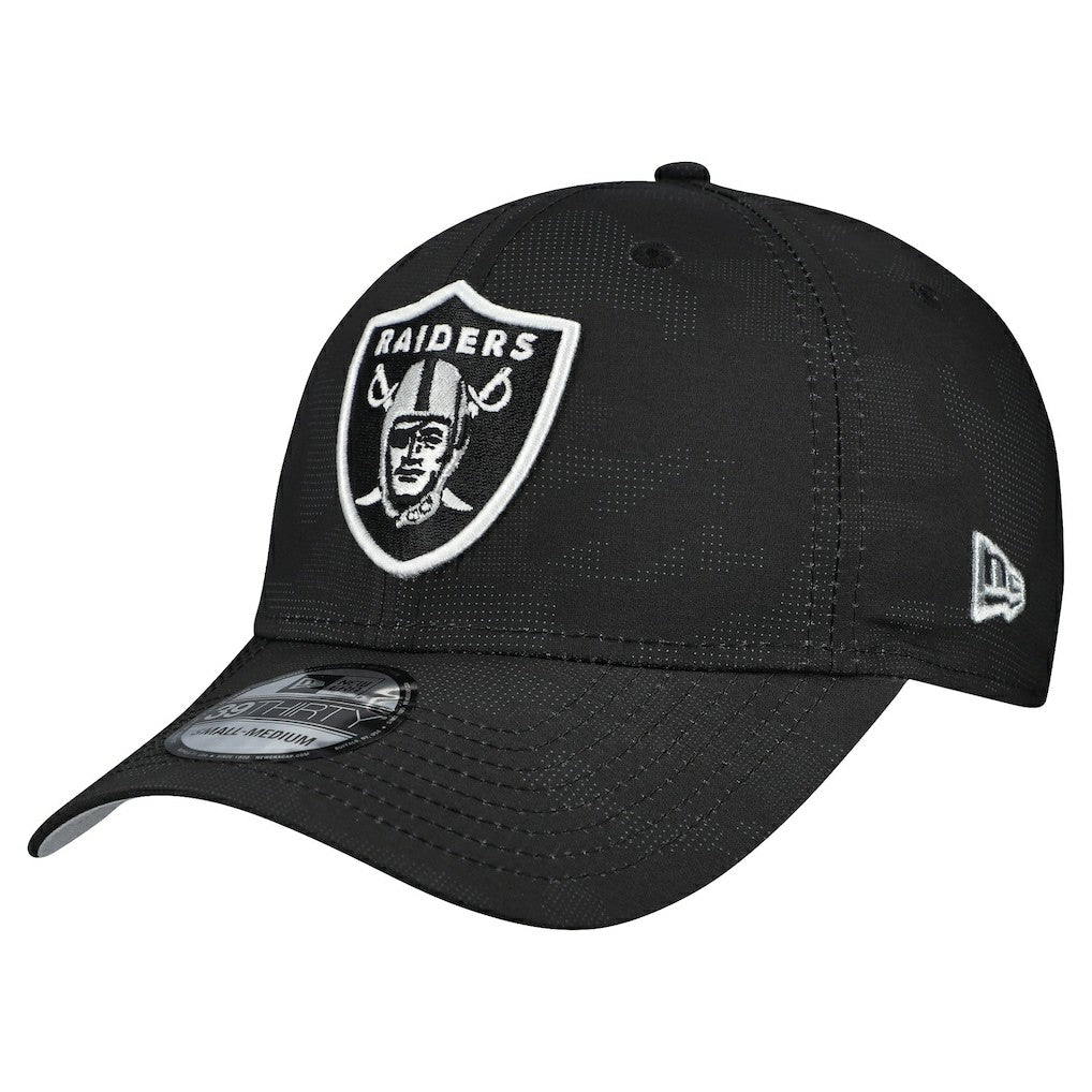 Las Vegas Raiders New Era Tonal Camo 39THIRTY Stretch Fit Hat - Black - NFL