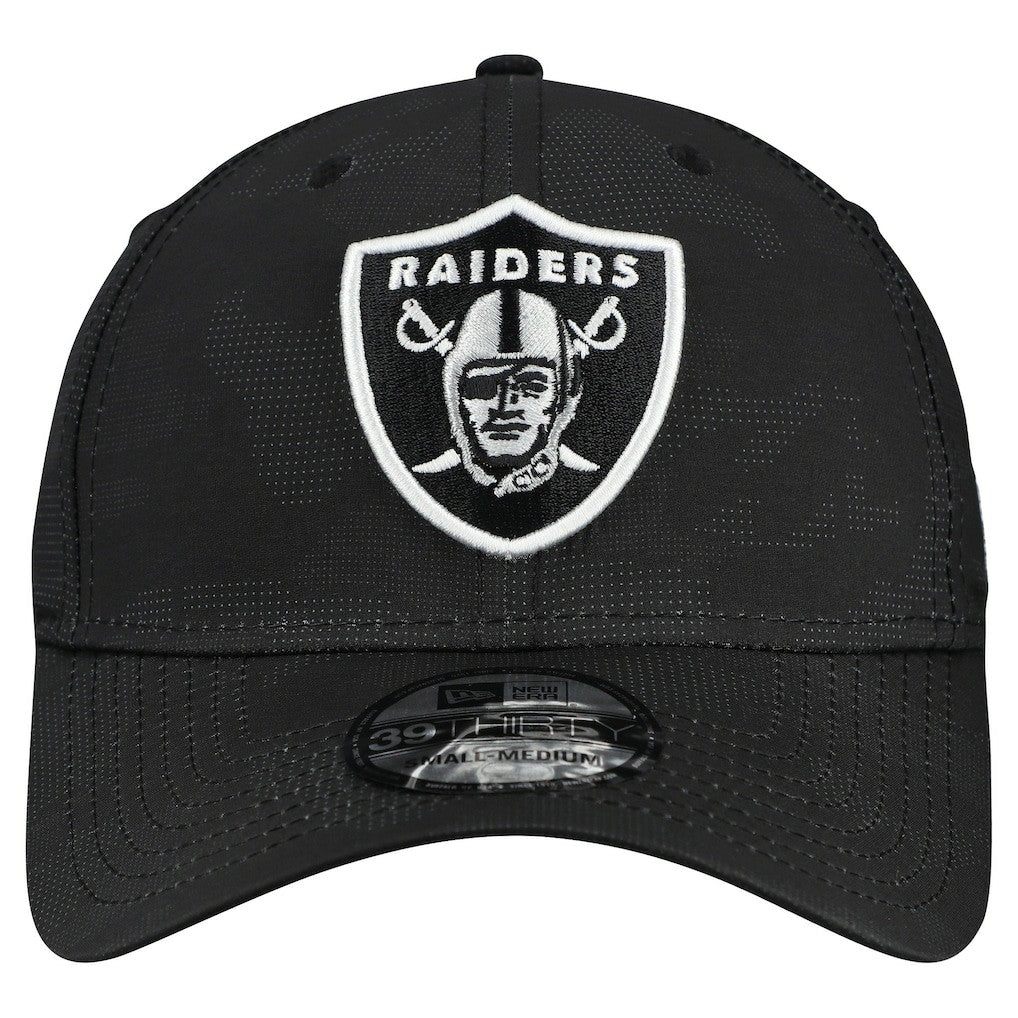 Las Vegas Raiders New Era Tonal Camo 39THIRTY Stretch Fit Hat - Black - NFL
