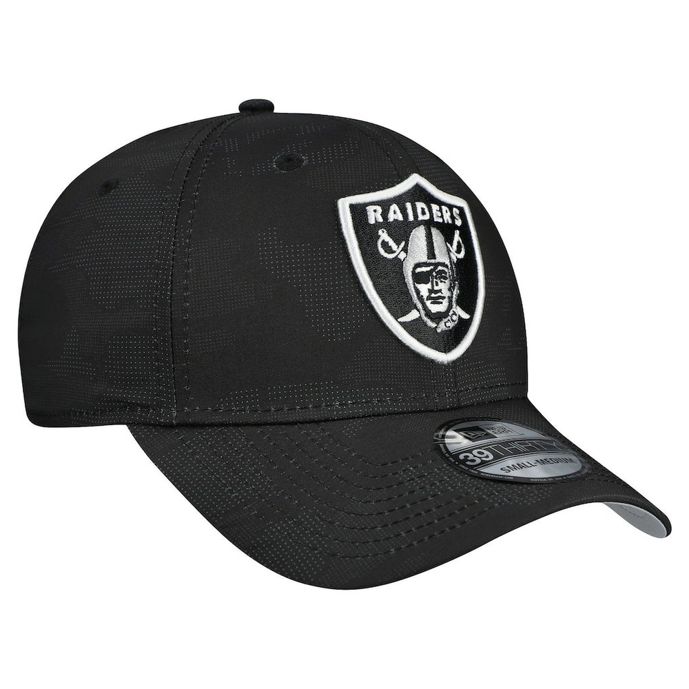 Las Vegas Raiders New Era Tonal Camo 39THIRTY Stretch Fit Hat - Black - NFL