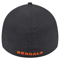Cincinnati Bengals New Era Perforated 39THIRTY Flex Hat - Black - NFL