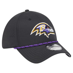 Baltimore Ravens New Era Perforated 39THIRTY Flex Hat - Black - NFL