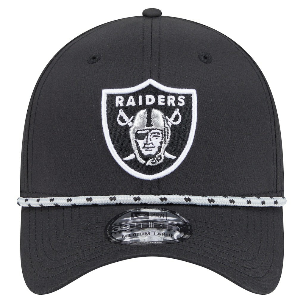 Las Vegas Raiders New Era Perforated 39THIRTY Flex Hat - Black - NFL