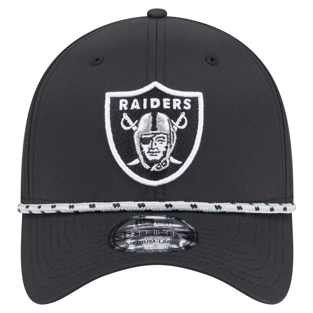 Las Vegas Raiders New Era Perforated 39THIRTY Flex Hat - Black - NFL