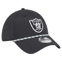 Las Vegas Raiders New Era Perforated 39THIRTY Flex Hat - Black - NFL