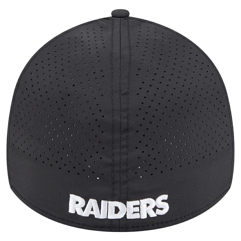 Las Vegas Raiders New Era Perforated 39THIRTY Flex Hat - Black - NFL