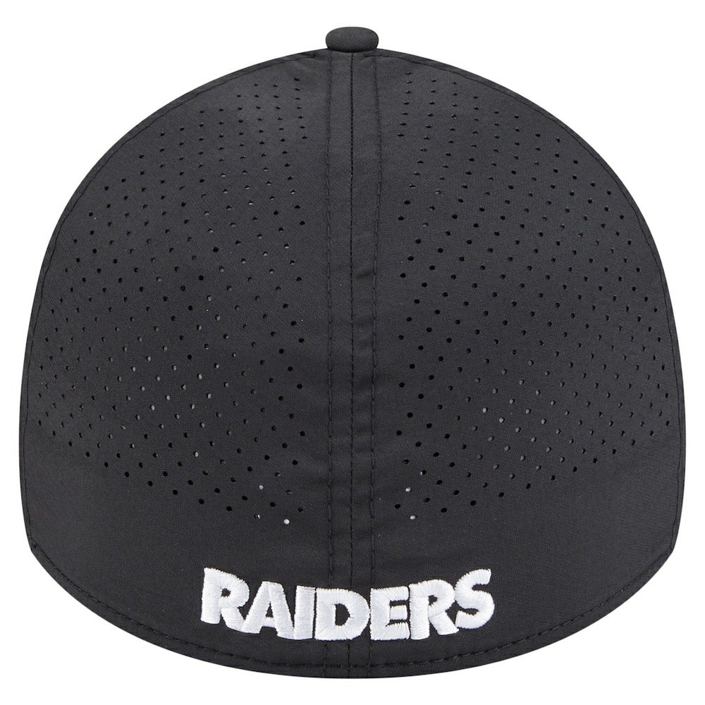 Las Vegas Raiders New Era Perforated 39THIRTY Flex Hat - Black - NFL