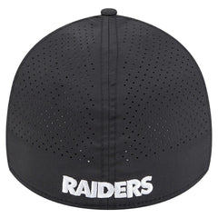 Las Vegas Raiders New Era Perforated 39THIRTY Flex Hat - Black - NFL