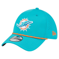 Miami Dolphins New Era Perforated 39THIRTY Flex Hat - Aqua - NFL