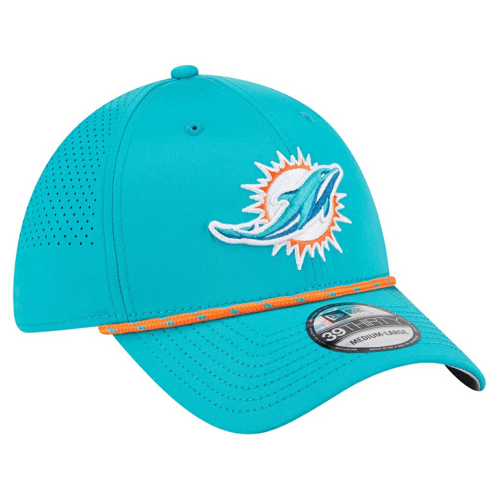 Miami Dolphins New Era Perforated 39THIRTY Flex Hat - Aqua - NFL