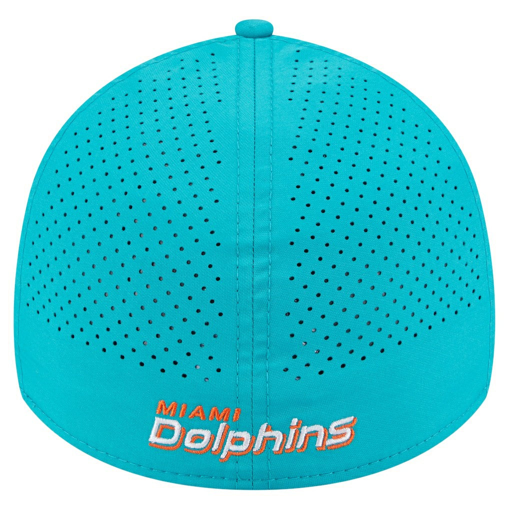 Miami Dolphins New Era Perforated 39THIRTY Flex Hat - Aqua - NFL