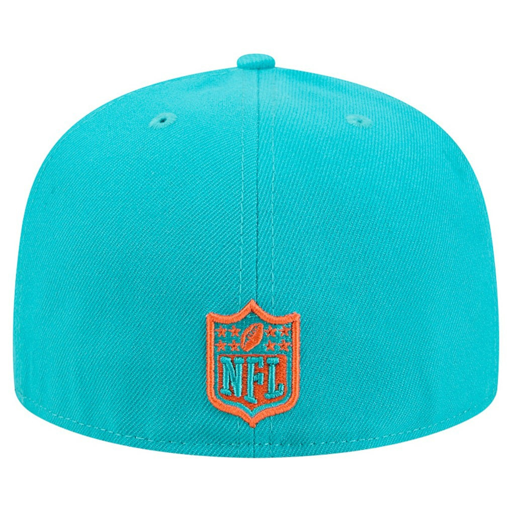 Miami Dolphins New Era Tri-Hit 59FIFTY Fitted Hat - Aqua - NFL