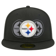 Pittsburgh Steelers New Era Tri-Hit 59FIFTY Fitted Hat - Black - NFL