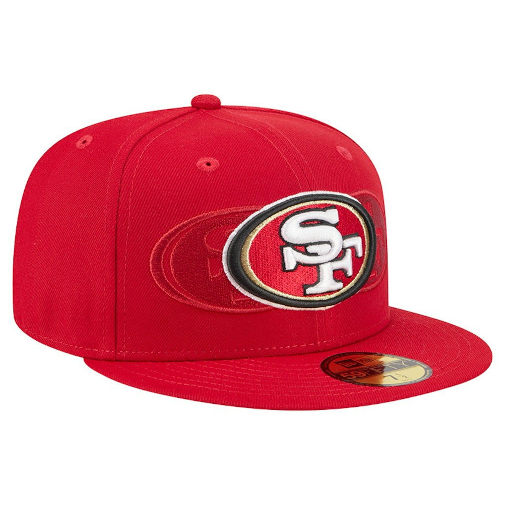 San Francisco 49ers New Era Tri-Hit 59FIFTY Fitted Hat - Scarlet - NFL