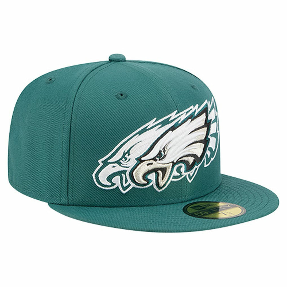 Philadelphia Eagles New Era Tri-Hit 59FIFTY Fitted Hat - Midnight Green - NFL