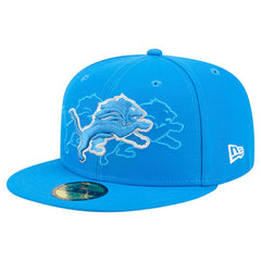 Detroit Lions New Era Tri-Hit 59FIFTY Fitted Hat - Blue - NFL