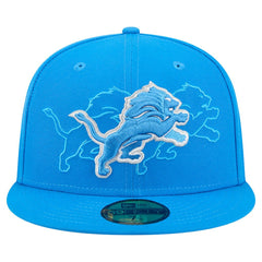 Detroit Lions New Era Tri-Hit 59FIFTY Fitted Hat - Blue - NFL