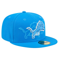 Detroit Lions New Era Tri-Hit 59FIFTY Fitted Hat - Blue - NFL