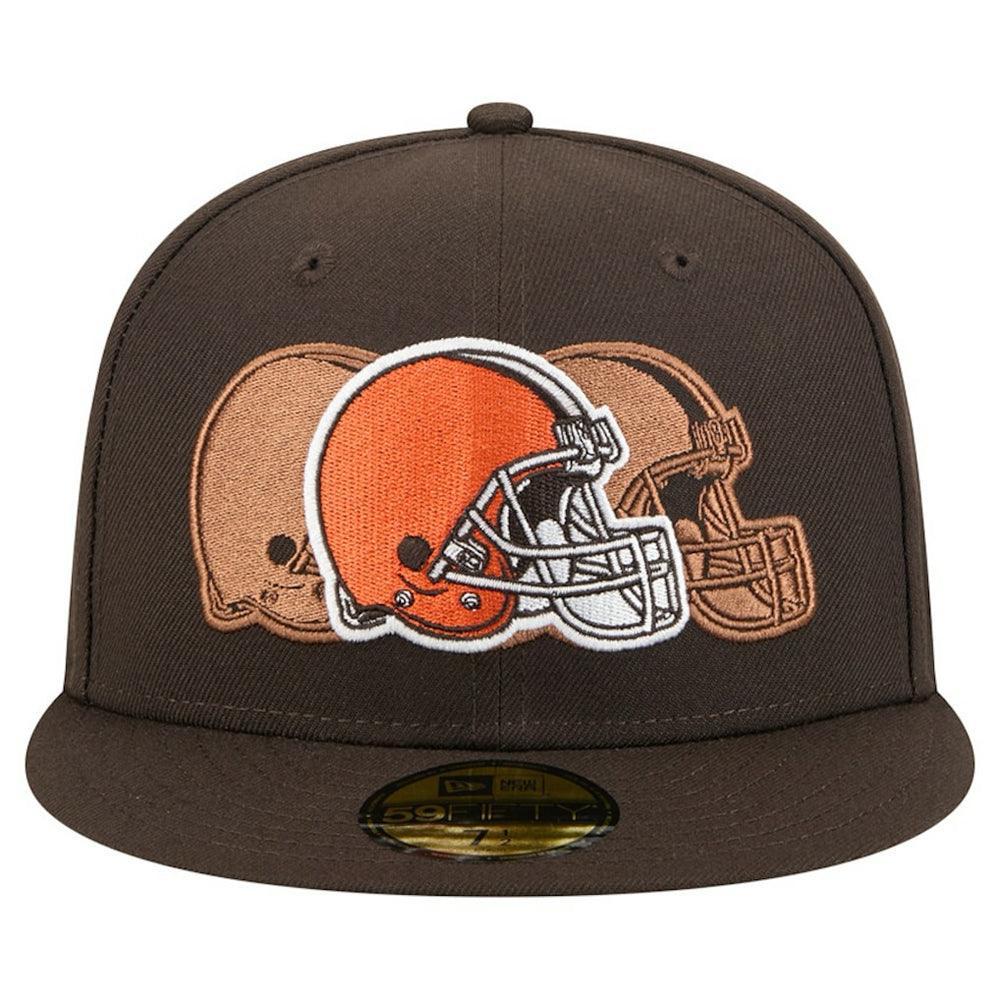 Cleveland Browns New Era Tri-Hit 59FIFTY Fitted Hat - Brown - NFL