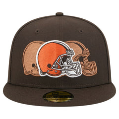 Cleveland Browns New Era Tri-Hit 59FIFTY Fitted Hat - Brown - NFL