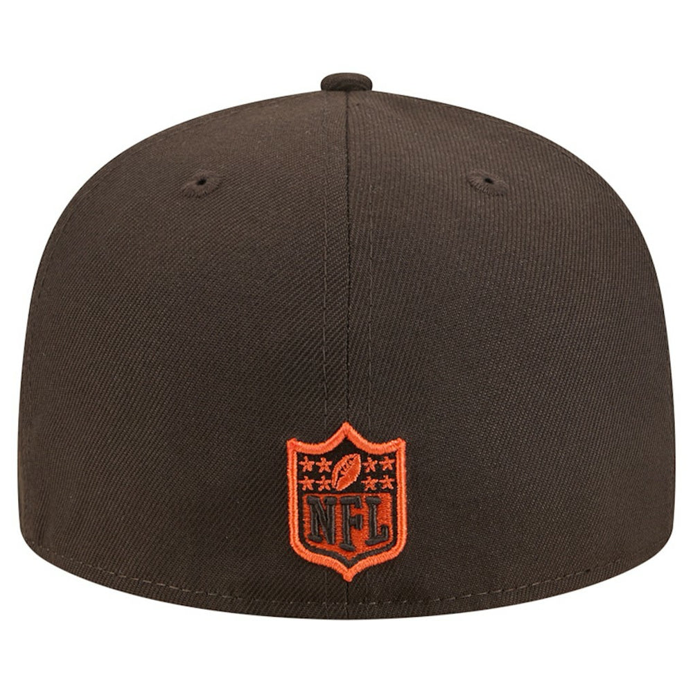 Cleveland Browns New Era Tri-Hit 59FIFTY Fitted Hat - Brown - NFL