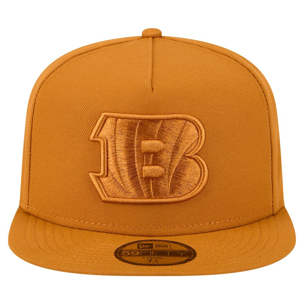 Cincinnati Bengals New Era Color Pack A-Frame 59FIFTY Fitted Hat - Brown - NFL