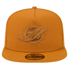 Miami Dolphins New Era Color Pack A-Frame 59FIFTY Fitted Hat - Brown - NFL