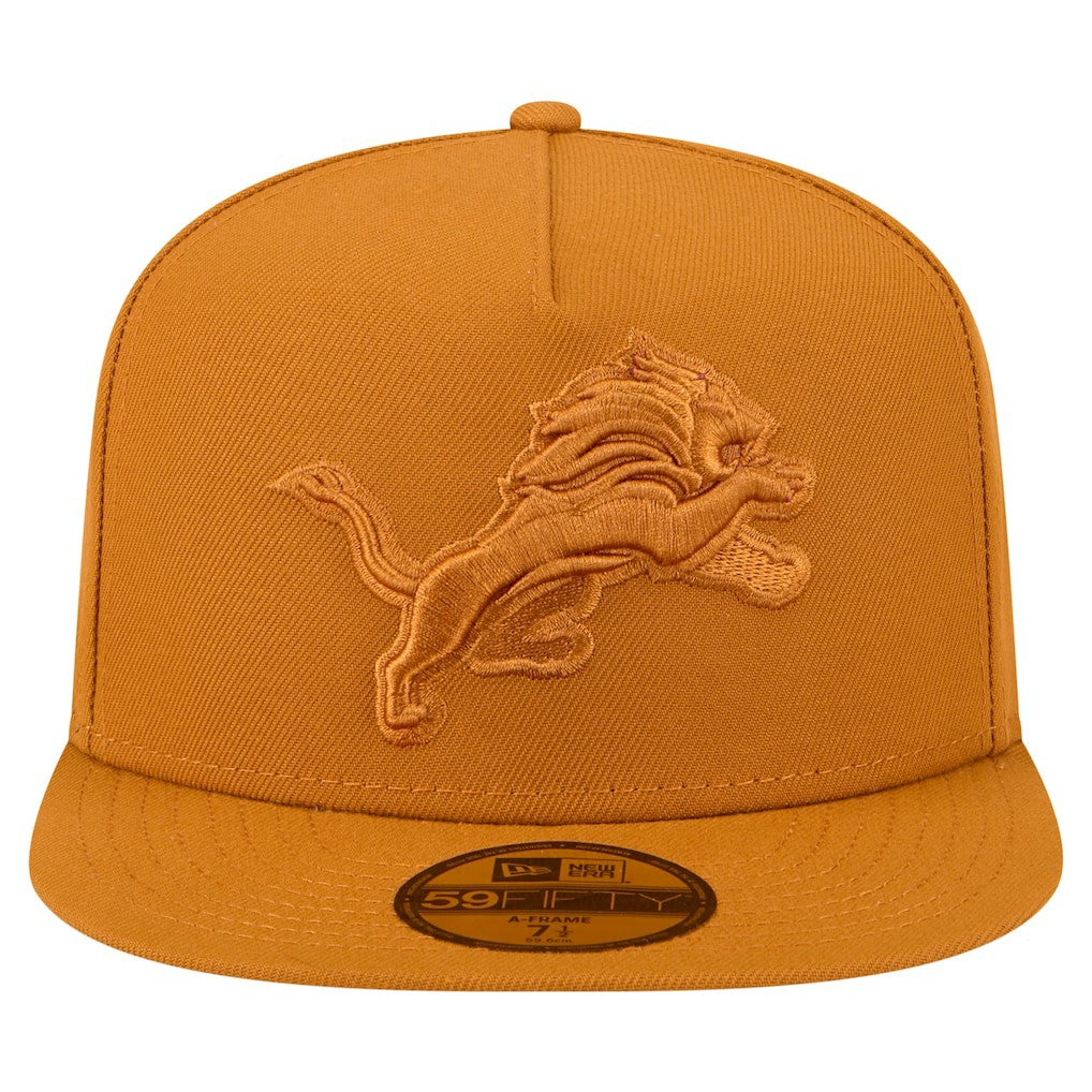Detroit Lions New Era Color Pack A-Frame 59FIFTY Fitted Hat - Brown - NFL