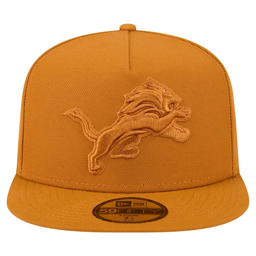 Detroit Lions New Era Color Pack A-Frame 59FIFTY Fitted Hat - Brown - NFL