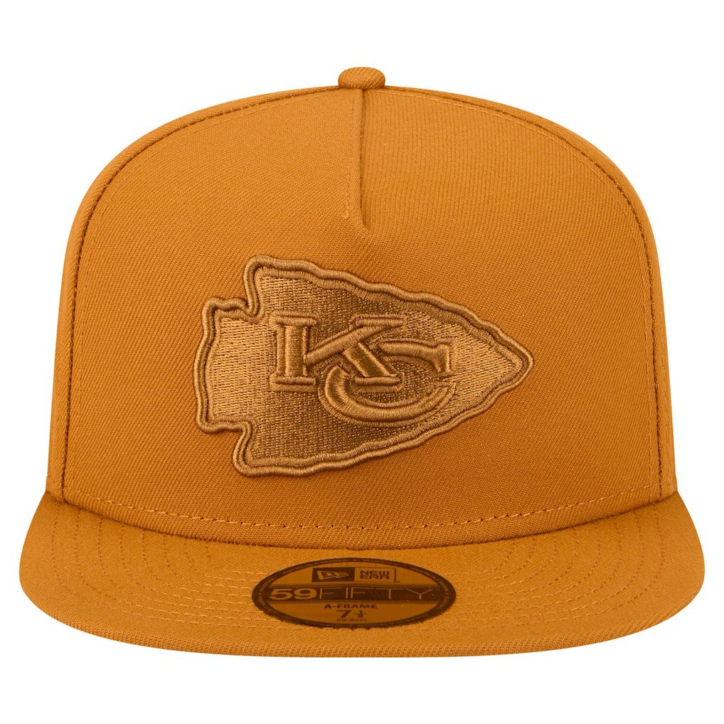 Kansas City Chiefs New Era Color Pack A-Frame 59FIFTY Fitted Hat - Brown - NFL