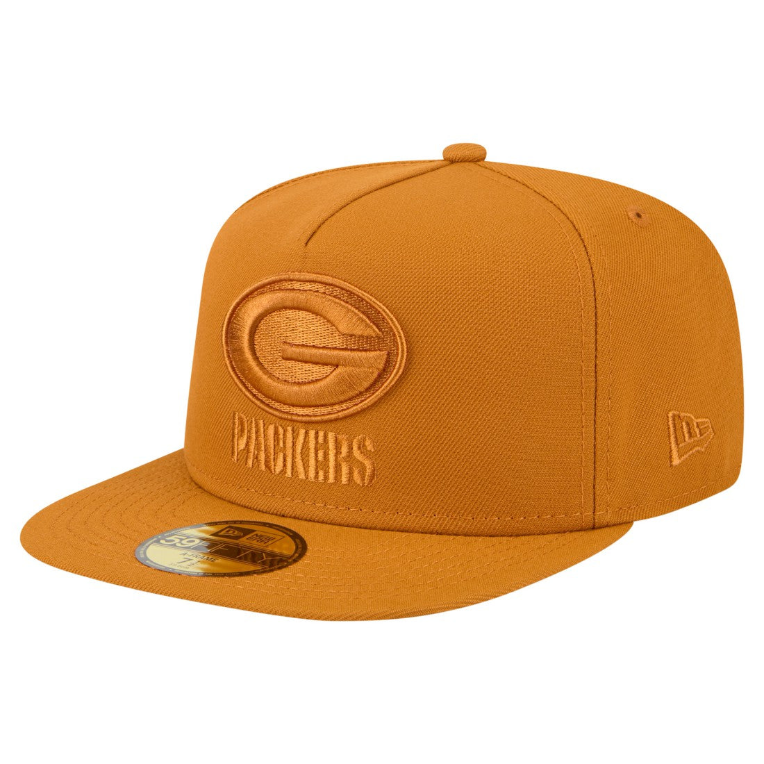 Green Bay Packers New Era Color Pack A-Frame 59FIFTY Fitted Hat - Brown - NFL