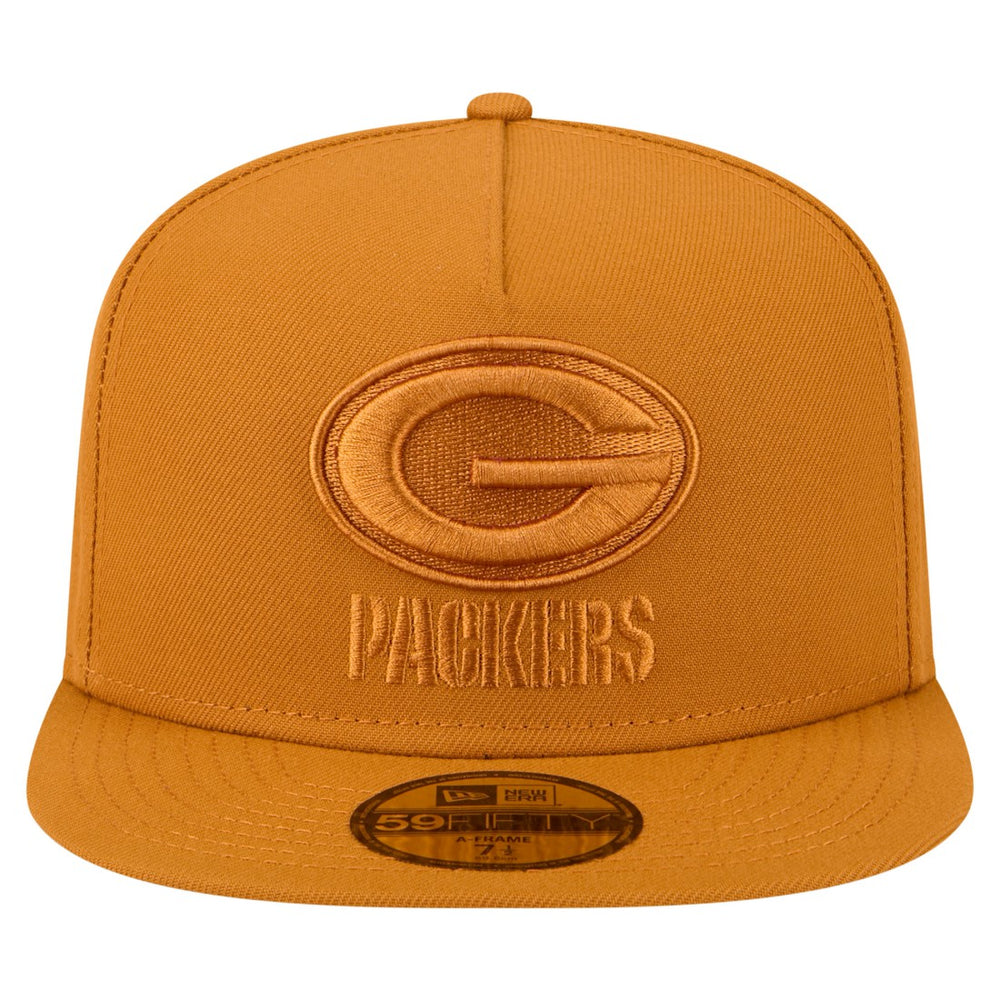 Green Bay Packers New Era Color Pack A-Frame 59FIFTY Fitted Hat - Brown - NFL