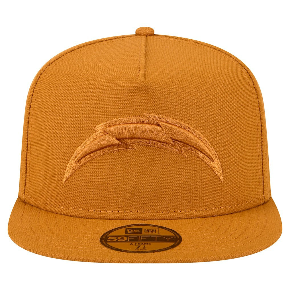 Los Angeles Chargers New Era Color Pack A-Frame 59FIFTY Fitted Hat - Brown - NFL