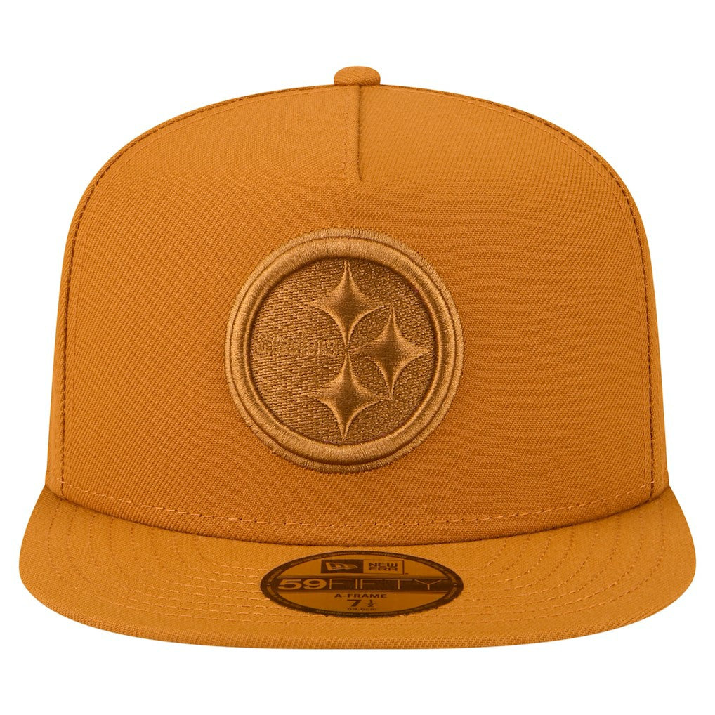 Pittsburgh Steelers New Era Color Pack A-Frame 59FIFTY Fitted Hat - Brown - NFL