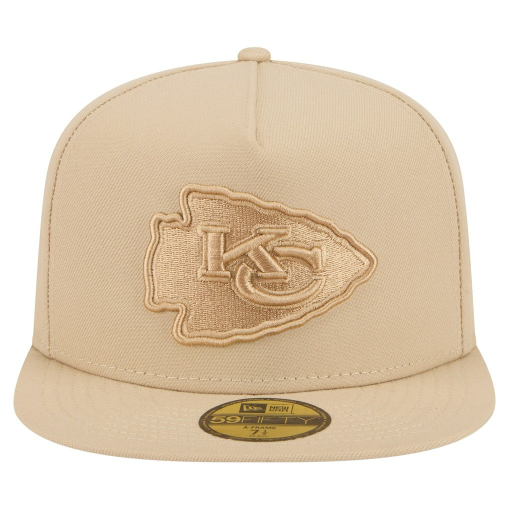 Kansas City Chiefs New Era Color Pack A-Frame 59FIFTY Fitted Hat - Light Beige - NFL