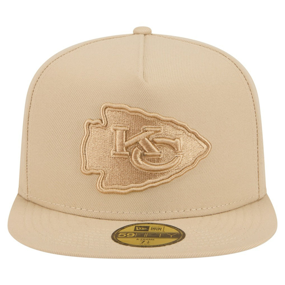 Kansas City Chiefs New Era Color Pack A-Frame 59FIFTY Fitted Hat - Light Beige - NFL