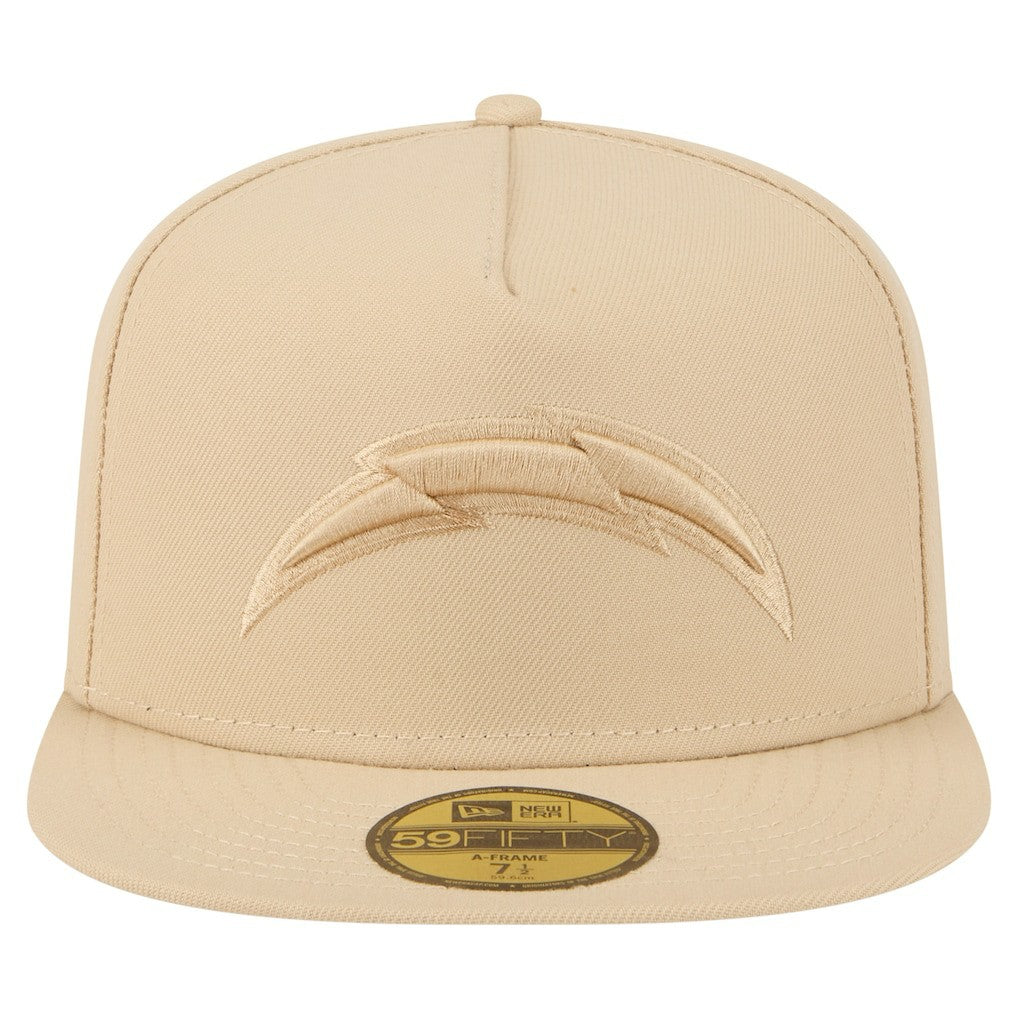Los Angeles Chargers New Era Color Pack A-Frame 59FIFTY Fitted Hat - Beige - NFL