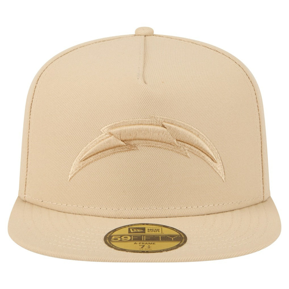 Los Angeles Chargers New Era Color Pack A-Frame 59FIFTY Fitted Hat - Beige - NFL