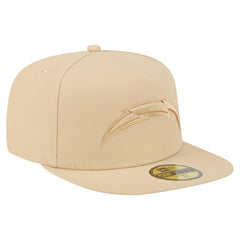 Los Angeles Chargers New Era Color Pack A-Frame 59FIFTY Fitted Hat - Beige - NFL