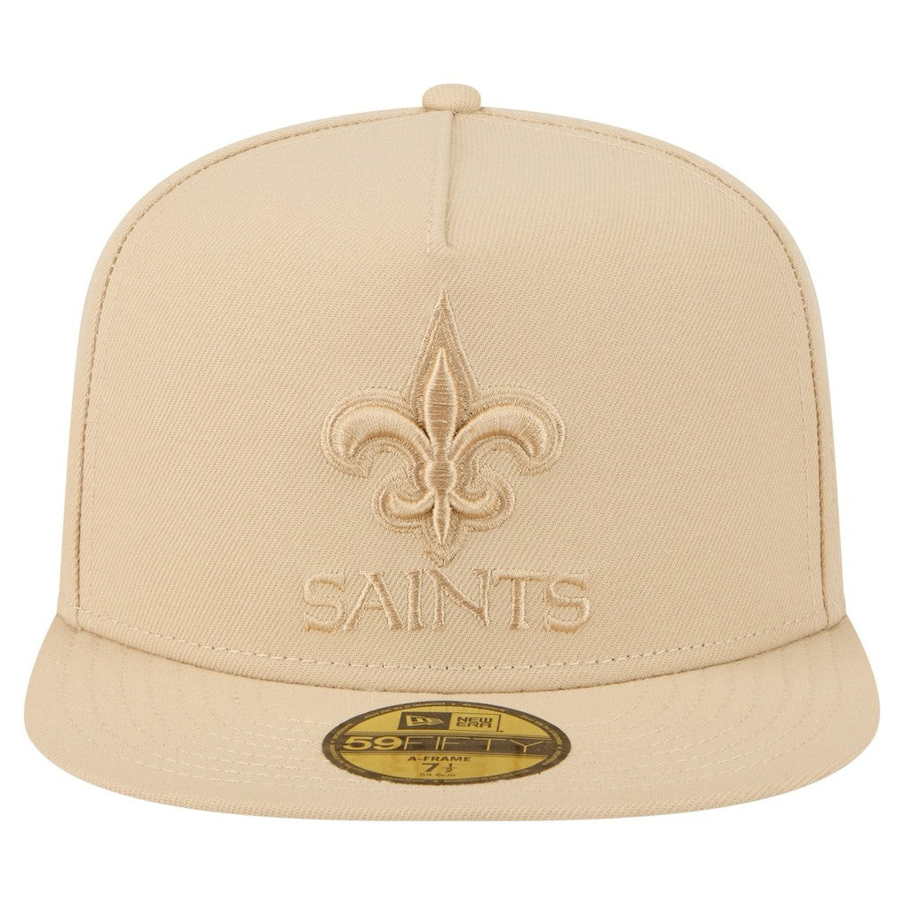 New Orleans Saints New Era Color Pack A-Frame 59FIFTY Fitted Hat - Light Beige - NFL
