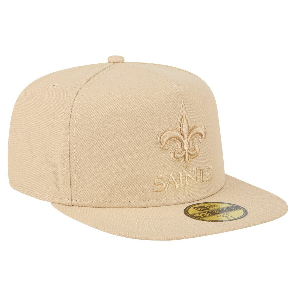 New Orleans Saints New Era Color Pack A-Frame 59FIFTY Fitted Hat - Light Beige - NFL