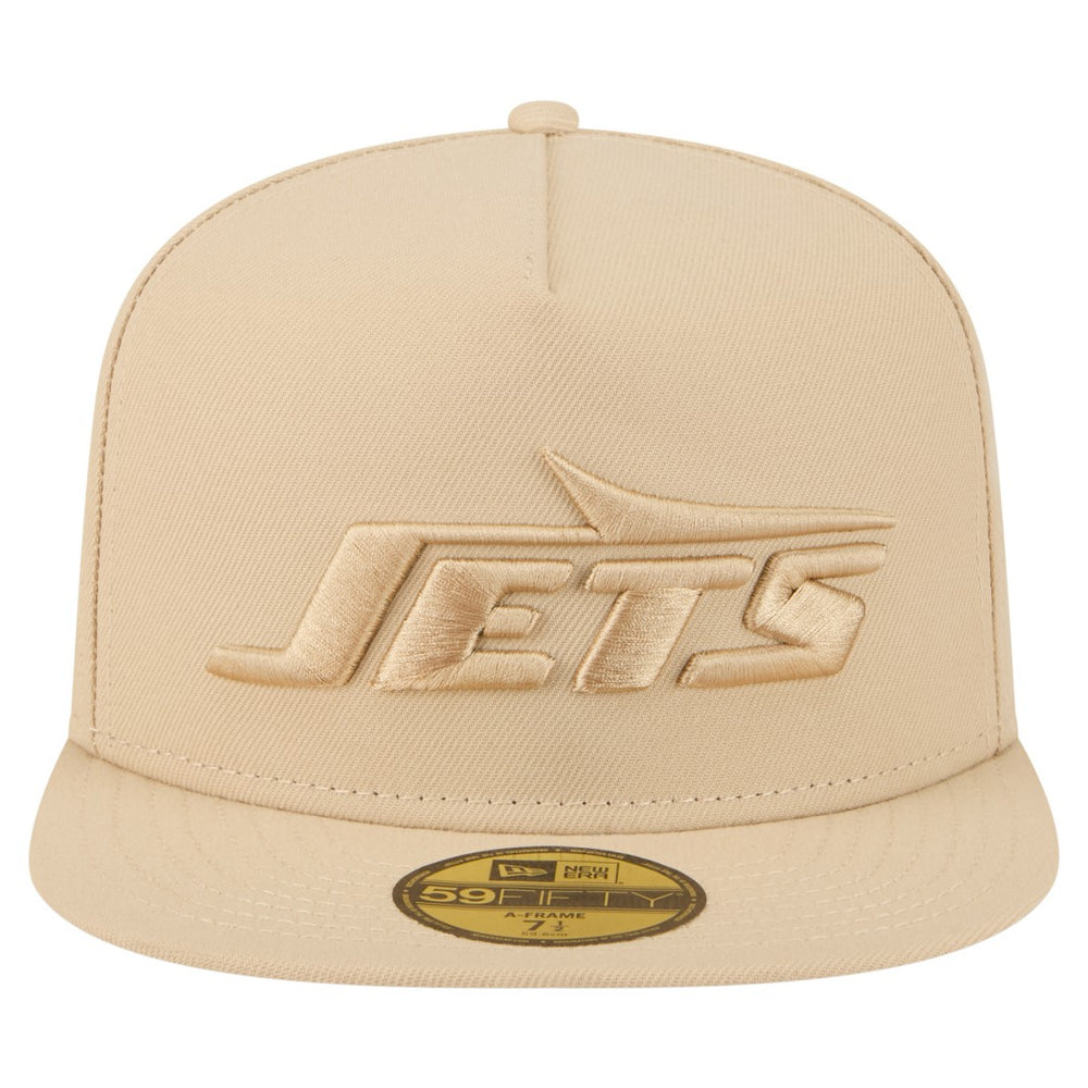 New York Jets New Era Color Pack A-Frame 59FIFTY Fitted Hat - Beige - NFL